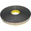 "3M 4496B 1"" x 36 Yards Black Double Sided Coated Polyethylene Foam Adhesive Tape"