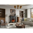 thumbnail image 5 of BOSHIRO 51 Inch Electric Fireplace Mantel, Fireplace Tv Stand with Birdcage Fireplace Heater for Bedroom, Entryway Decor, 5 of 6