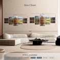 thumbnail image 4 of Elephant Stock Enchanted Lake Wall Art - Horizontal Multi Panel Canvas - Living Room Wall Decor - Nature Multi Panel - Blue And Beige Decor - 74" x 34", 4 of 8
