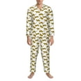 thumbnail image 3 of Naloa Leopard Print Men’s Pajamas Set - Long Sleeve Button Down Sleep Shirt and Pajama Bottoms Sleepwear Set-X-Large, 3 of 7