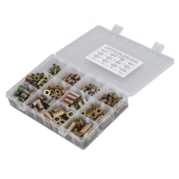 Kit De Tuercas Roscadas, Inserciones Roscadas Tuercas Clasificadas Resistencia Al Desgaste aleación De Zinc Fuerte Para El Hogar Para Muebles