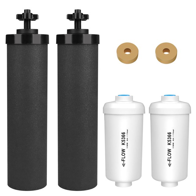 Filtro de agua de repuesto MACIFECI para Berkey con 2 filtros de carbono y 2 de flúor