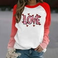 thumbnail image 2 of Happy Valentine's Day Sweatshirt for Women Casual Drop Shoulder Drop Shoulder Long Sleeve Pullover Tops Cute Heart Graphic Crewneck Shirts(Red,L), 2 of 5