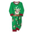 thumbnail image 3 of Arvbitana Christmas Family Matching Pajamas Set Long Sleeve Elk Print Tops Trousers Suit / Romper / Dog Wear Autumn Winter New Year Homewear Outfit for Adult Kid Baby Pet, 3 of 10