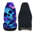 thumbnail image 6 of FOR U DESIGNS Sugar Skull Flower Pattern Car Seat Covers Lightweight Auto Seat Protectors Elastic Car Accessories Decoration Auto Front Seats Only, Fit for Sedan Truck SUV, 6 of 7