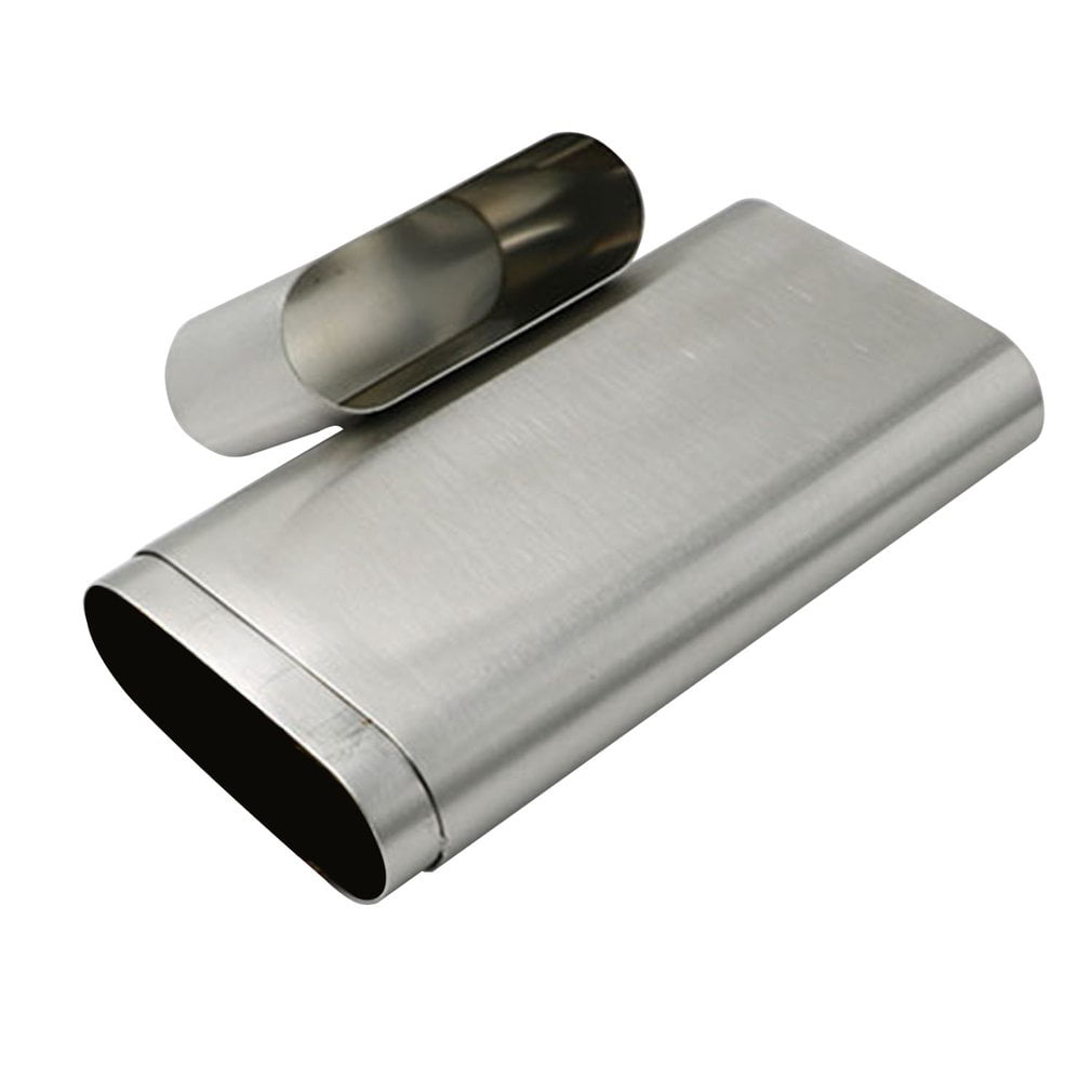 Portable Stainless Steel 3 Cigar Tube/Box Exquisite Mirror Polished Cigar Case 
