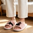 thumbnail image 6 of Knivor Cute Animal Slippers for Women Dachshund Sausage Dog Embroidered Corduroy Open Back House Slippers Warm Non Slip Cozy Indoor Bedroom Slide Slippers, 6 of 9