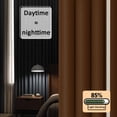 thumbnail image 3 of Brown Beige Striped Blackout Curtains for Bedroom/Living Room, Pinch Pleated Black Out Curtains, Modern Farmhouse Retro Lines Room Darkening Window Drapes with Hooks 2 Panels, 39"x70", 3 of 8