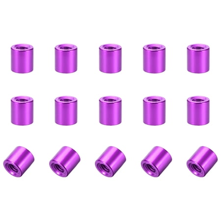M3x6mm Round Aluminum Standoff Column Spacer Female Purple for FPV Quadcopter RC Multirotors Parts DIY 15 Pcs