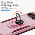 thumbnail image 2 of ChicShell for Google Pixel 9A Case with Ring Holder Stad, Military Grade Shockproof Compatible with Car Mount Rugged Bumper Phone Case Shockproof Protective Back Cover for Women Men, Pink+Rose, 2 of 10