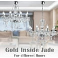 thumbnail image 6 of Datingday 8 Light Crystal Chandelier Silver Chandeliers for Dining Room Modern Chandelier Hanging Candle Chandelier Pendant Lighting Adjustable Height Ceiling Light Fixture, E12 Base (8 Bulbs), 6 of 7
