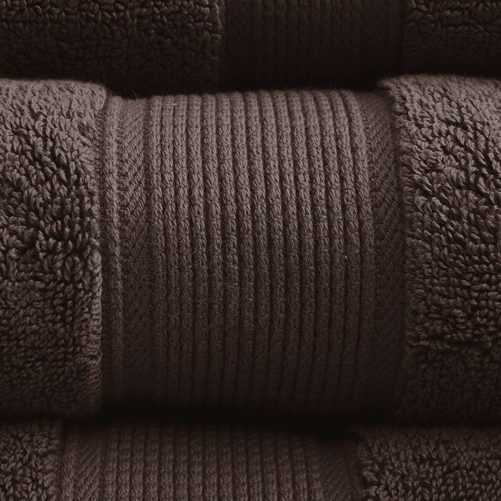 Madison Park 8-Piece Luxury Cotton Towel Set, 800GSM Bath Towels, Ultra Soft & Absorbent, Brown