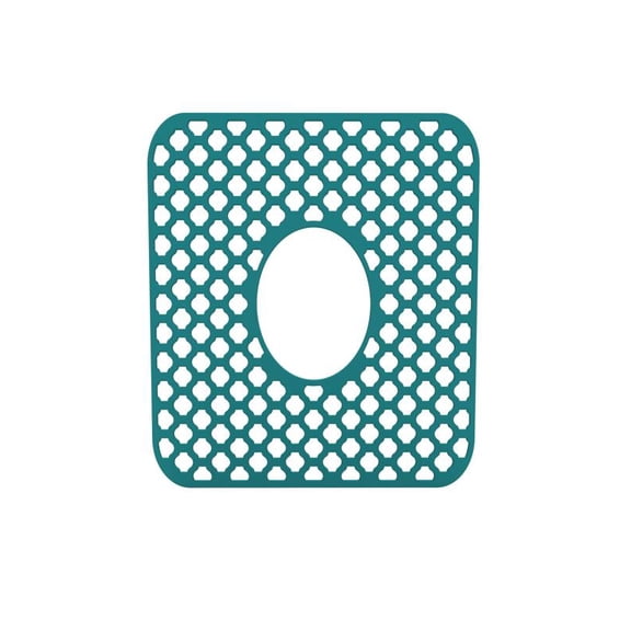 Non-Slip Sink Mat, Silicone Rear Kitchen Sink Protector for Stainless Steel, Porcelain Sinks, Heat Resistant, Dishwasher Safe, Raised Feet for Drainage