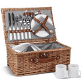 thumbnail image 6 of Picnic Basket for 2, Willow Hamper Set with Insulated Compartment, Handmade Large Wicker Picnic Basket Set with Utensils Cutlery - Perfect for Picnic, Camping, or Any Other Outdoor, 6 of 6