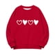thumbnail image 5 of Sudadera sin capucha para niñas, cuello redondo, sudadera extragrande, estampado de San Valentín, manga larga, para niñas de 1 a 15 años, 5 of 8