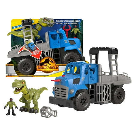 UPC: 0887961933482 | Imaginext Jurassic World Dominion Break Out Dino Hauler Vehicle & T. Rex Dinosaur 5-Piece Playset