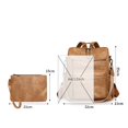 thumbnail image 2 of Women Backpack Purse Bag PU Leather Travel Backpack Purse for Ladies Shoulder Bags Satchel Handbag 2 Piece, 2 of 9