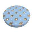 thumbnail image 2 of Lsque Corgi Dog Round Bar chair cushion covers Velvet Fabric Premium Comfort Protects from Scratches and Stains for 14-17 Inch Chair- 13 inch, 2 of 7