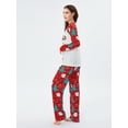 thumbnail image 6 of Votuleazi Christmas Pajamas for Family Cute Deer Print Long Sleeve Raglan Tops + Trousers Set Winter Sleepwear, 6 of 7