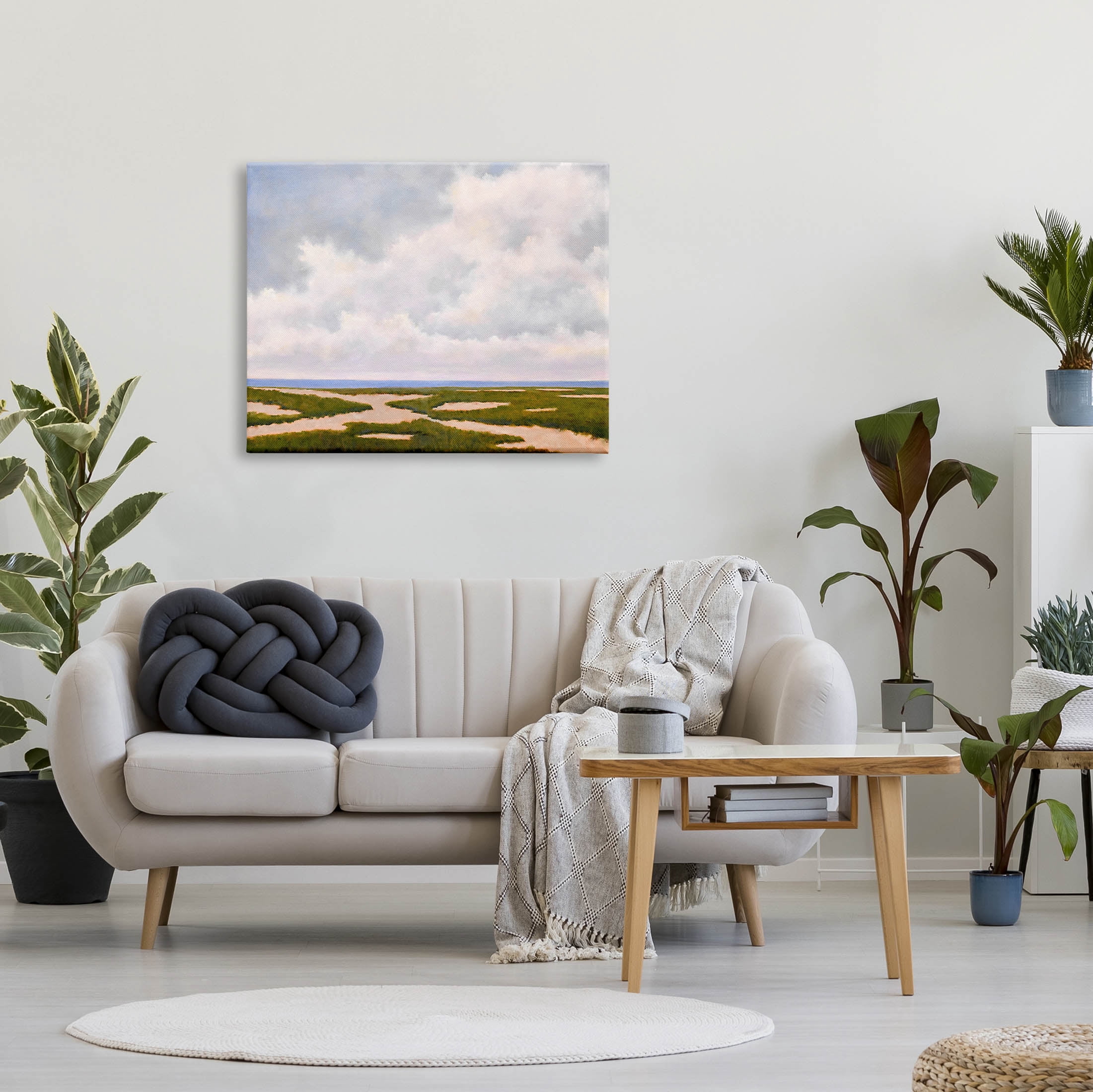 Stupell Industries Cloudy Distant Beach Horizon Painting Gallery Wrapped Canvas Print Wall Art, Design by Catherine Andersen