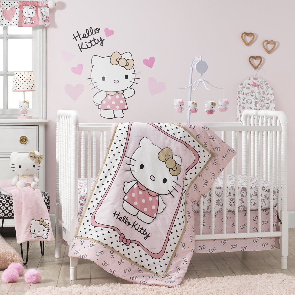 Hello Kitty Luv 3PC Crib Bedding Set
