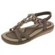 thumbnail image 4 of Sandalias planas bohemias Zapatos para caminar con flores de diamantes de imitación Zapatos de verano para mujer, 4 of 9