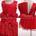 thumbnail image 4 of XBASW Kids Baby Girls Party Formal Princess Dresses Flower Girl Dress with Bowknot Toddler Tutu Wedding Party Gown 1-8T, 4 of 8