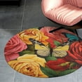 thumbnail image 2 of 6ft Rug for Kids Room Playroom Nursery Bedroom Colorful Flowers Washable Circular Floor Mat for Home Room Decorative, 2 of 5