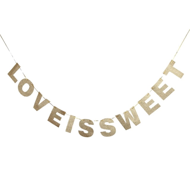 Glitter Is Sweet Banner Cartel De La De Bodas De De 3.28 Yardas Yotijar El amor es la bandera de la boda dulce