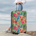 thumbnail image 3 of Lsque Peacock Feathers And Flowers Printed Luggage Cover, Travel Luggage Protector,Scratch and Dirt Resistant, Fits 18-32 Inch Luggage - X-Large, 3 of 9