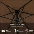 thumbnail image 6 of Yaheetech 9 Ft Outdoor Patio Market Umbrella with Push Button Tilt and Crank, Brown, 6 of 8