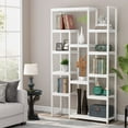 thumbnail image 5 of Tribesigns 6-Tier Bookshelf 70.9 inch Tall Bookcase, Modern White 12-Shelf Display Shelves, 5 of 7