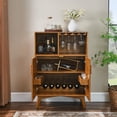 thumbnail image 3 of Danolapsi 31.5" Liquor Cabinet with Wine Glass Holder, Wine Cabinet with Wine Rack & Adjustable Shelf, Kitchen Coffee Bar Cabinet, Sideboard Buffet for Home Farmhouse Dining Room, 3 of 9