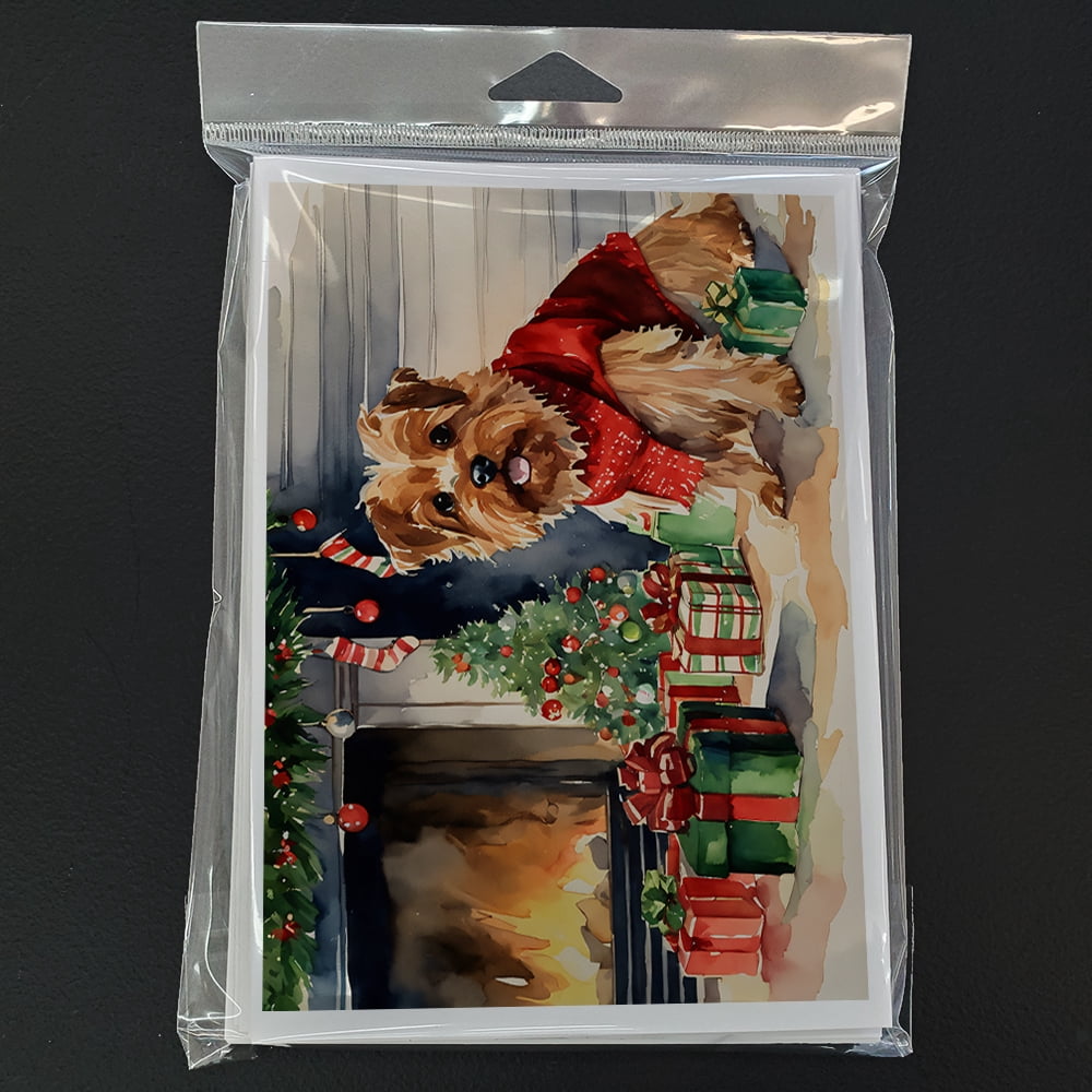 Norfolk Terrier Cozy Christmas Greeting Cards Pack of 8 7 in x 5 in