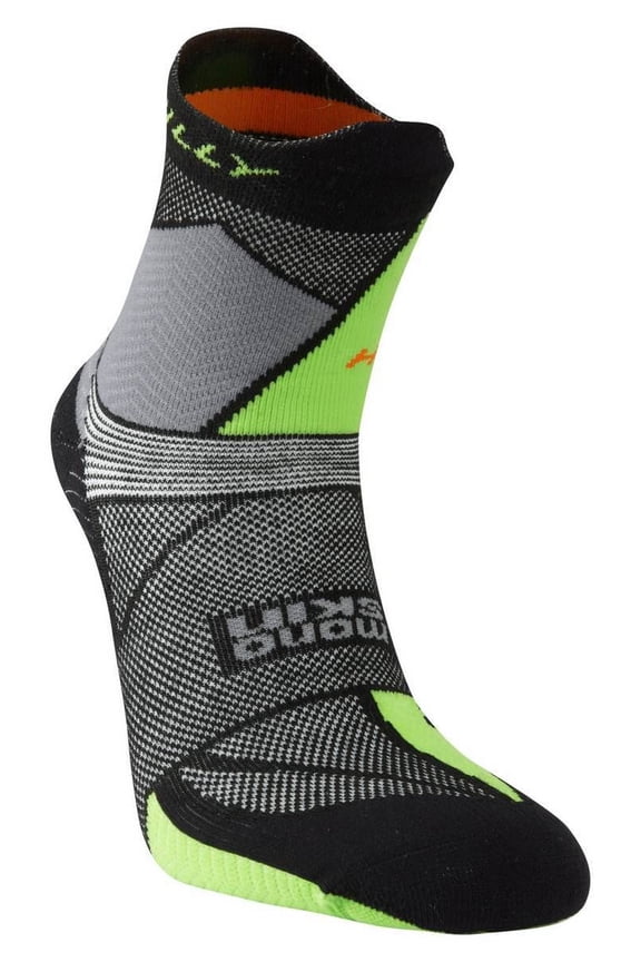 Ultra Marathon Fresh Socks - Black/Grey/Lime Green