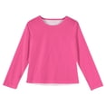 thumbnail image 5 of Dwellite Long Sleeve Shirts for Girls Oversized Crewneck Shirts Fall Tops Tees 4-14 Years Hot Pink 130, 5 of 5