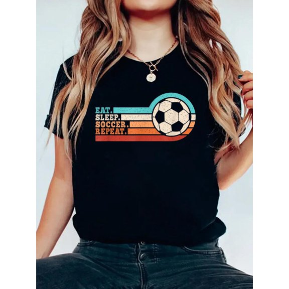 Eat Sleep Soccer Repeat Funny Soccer Player Men Boys T-Shirt