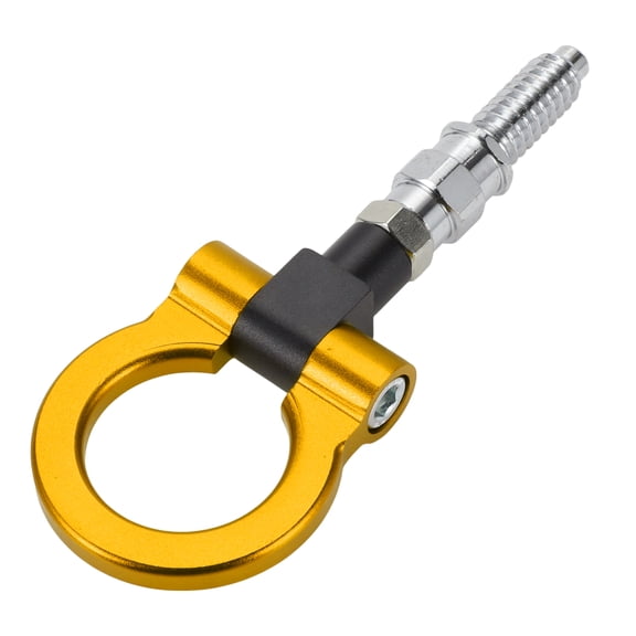 Unique Bargains Tow Hook /Universal Car Front Bumper Towing Hook / Durable Metal Rotary Tow Hook Ring 18.5cm 3mm 1pcs Yellow