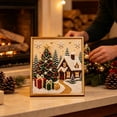 thumbnail image 4 of POSORJU Premium 3D Pearl Christmas Wall Art Kit, DIY Christmas Pearl Painting Kit, Christmastree 3D Diamond Painting, Luxury Pearl Bead Art Craft Set, Holiday Home Decor Gift（Ice Hut）, 4 of 5