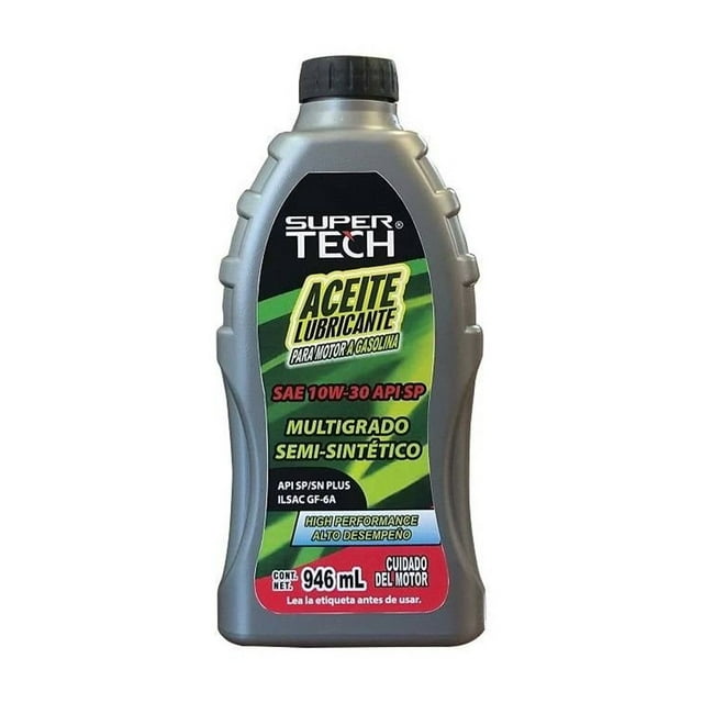 Aceite para Automóvil Super Tech Multigrado Semi-Sintético 10W30 API SP 946 ml