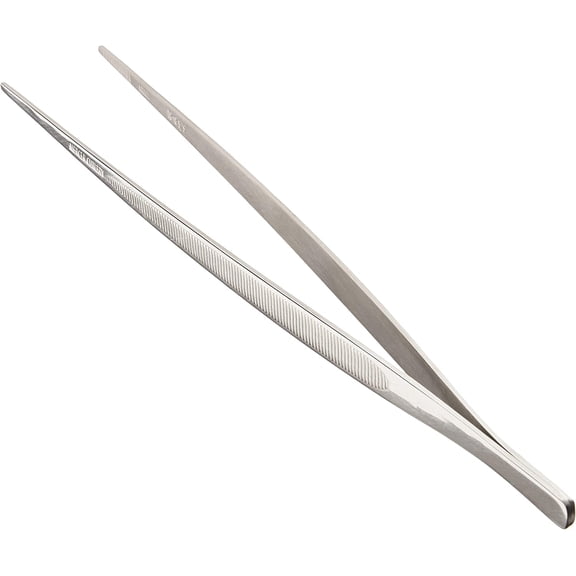 Mercer Culinary 18-8 Stainless Steel Chef Plating Tongs Straight Tip, 9-3/8 Inch