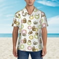 thumbnail image 4 of Daiia Donut Sloth Hawaiian Shirt for Men Gentle Cotton Regular Short Sleeve Casual-XX-Large, 4 of 9
