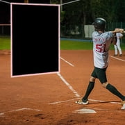 Kapler 6x8 FT Baseball Pitching Backstop, Heavy-Duty PVC Target Net