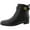 Black Burnished Calf, variant on Lauren Ralph Lauren Womens BRIELE Leather Logo Ankle Boots
