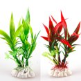 thumbnail image 3 of OULII Artificial Fish Tank Plants Leaf Like Ceramic Decoration for Interior Design Green 5Pcs, 3 of 4
