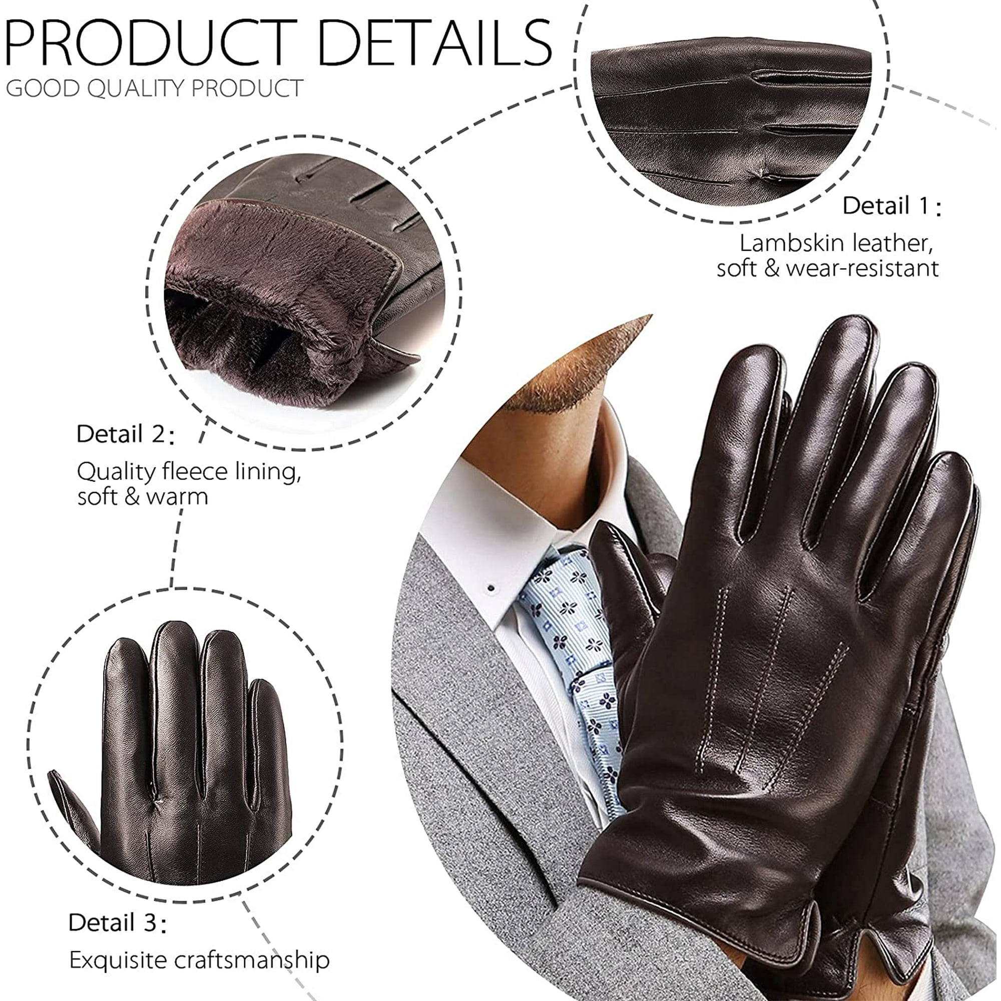 Leather gloves with texting fingers sale