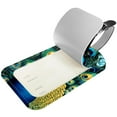 thumbnail image 2 of Square 2Pack PU Leather Peacock Cruise Luggage Tag with Privacy Cover and Name ID Tag for Travel Handbags Backpacks Luggage Tags, 2 of 6