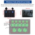 thumbnail image 4 of Riwesomey Panel de interruptores, botón de interruptores, botones de controlador USB dual, paneles reguladores, voltímetro para automóviles, accesorios Vehículos, repuestos y accesorios Mis Azul Riwesomey VI019523-01, 4 of 6
