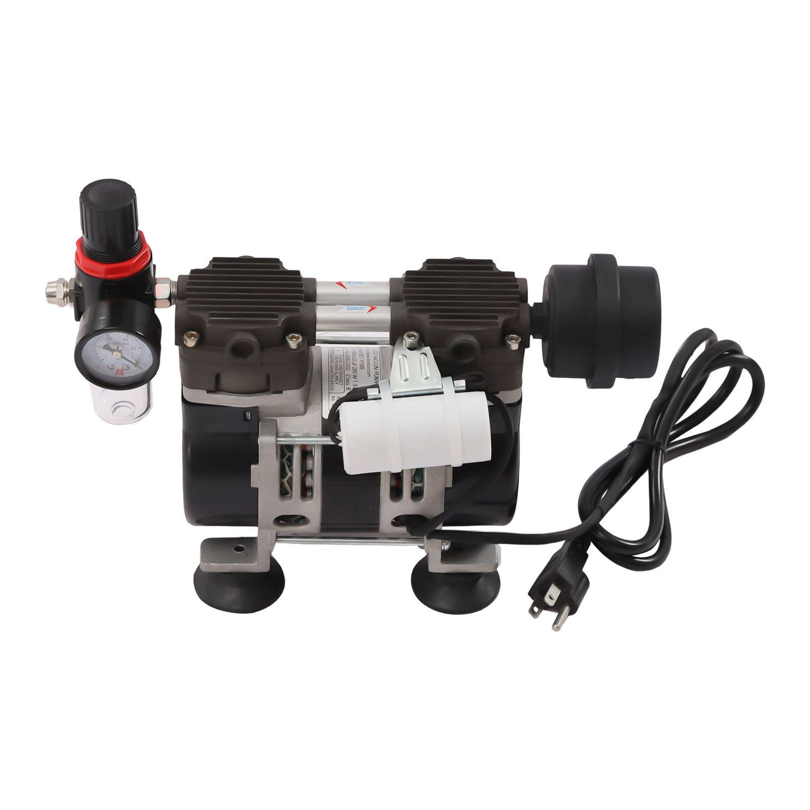 Miumaeov Lab Diaphragm Vacuum Pump, Oil Free Oilless Medical Pump, 95Kpa Air Pump with Air Filter (200W)