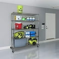 thumbnail image 6 of Seville Classics UltraDurable® 5-Tier NSF Steel Wire Shelving, 60" W x 24" D, Chrome, 6 of 7